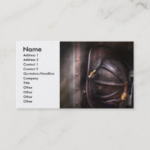 Carte De Visite Pompier - porté et utilisé