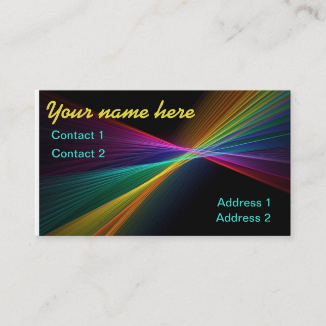 Carte de visite ponctuel du gay pride LGBT (Devant)