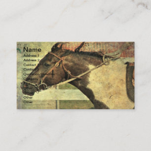 Carte De Visite Poney de Pinto dans la classe de jeux