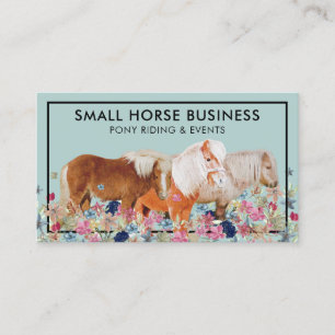 Carte De Visite Poney de reproduction de cheval de selle doux vert