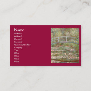 Carte De Visite Pont au-dessus d'un étang de puits par Monet