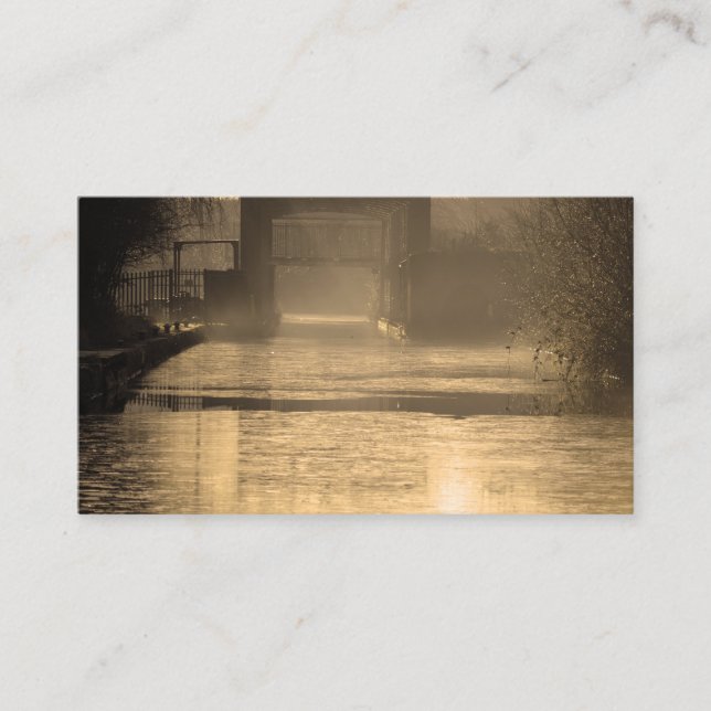 Carte De Visite Pont au soleil et à la brume du matin (Devant)