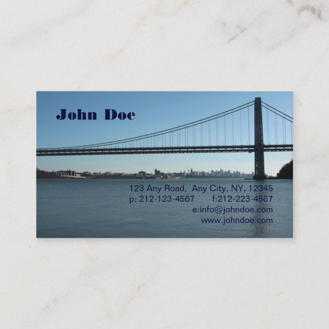 Carte De Visite Pont de George Washington (Devant)