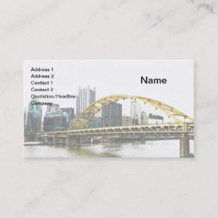 Carte De Visite Pont de Pitt de fort à Pittsburgh, Pennsylvanie