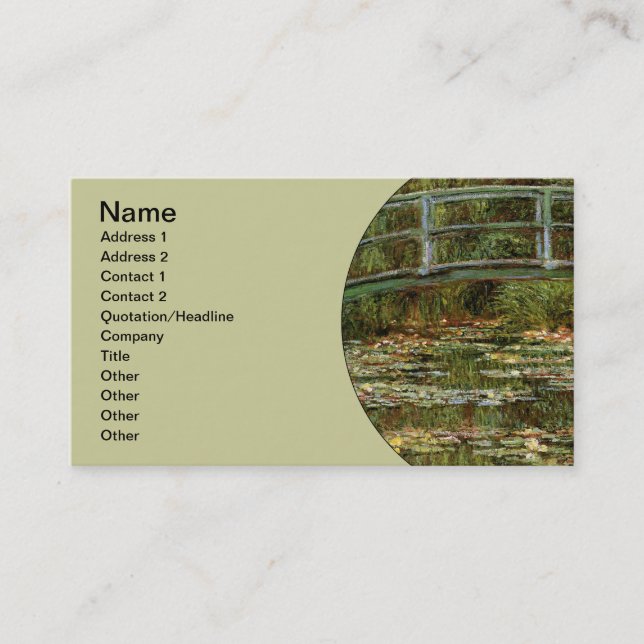 Carte De Visite Pont français de Monet Giverney (Devant)