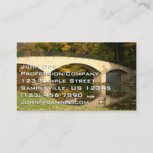 Carte De Visite Pont Rainbow à l'automne au Grove City College