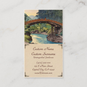 Carte De Visite Pont sacré dans l'art de hanga de Nikko Hiroshi