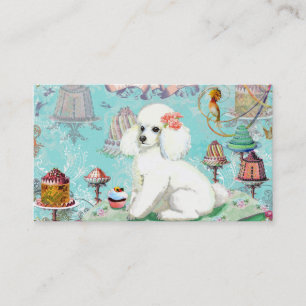 Carte De Visite Poodle Tea Party