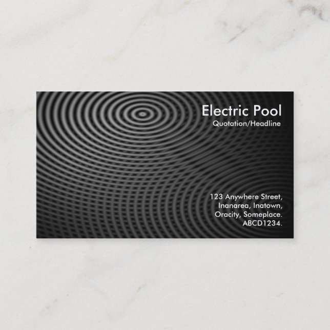 Carte De Visite Pool électrique 01 (Devant)
