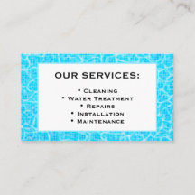 Pool Service Business Card Template