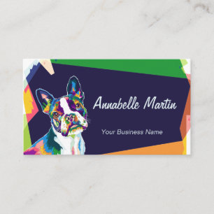 Carte De Visite Pop Art Coloré French Bulldog