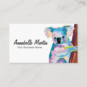 Carte De Visite Pop Art coloré Koala