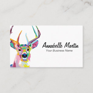 Carte De Visite Pop Art Deer coloré