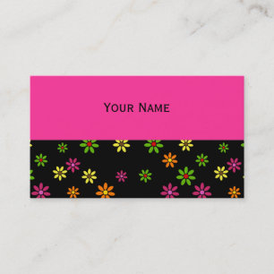 Carte De Visite Pop Art Flowers motif sans faille + vos idées