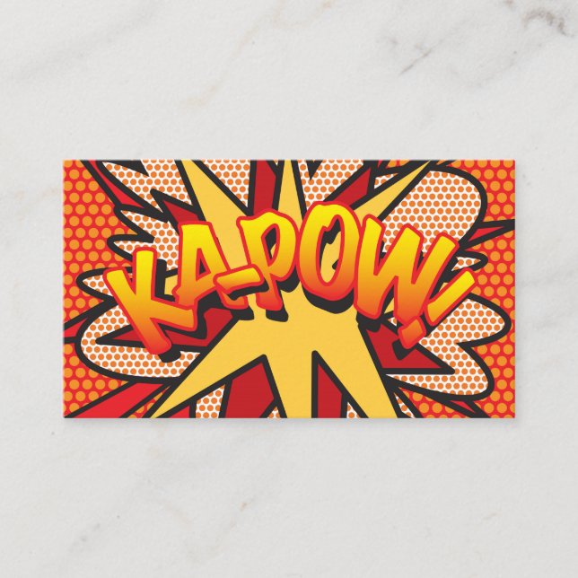 Carte De Visite Pop de B.D. personnalisées KA-POW! (Devant)