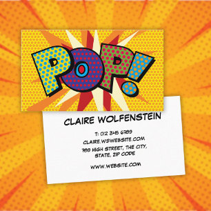 Carte De Visite POP Fun Retro Comic Book
