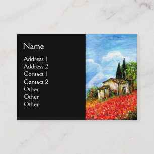 CARTE DE VISITE POPIES EN TOSCANE