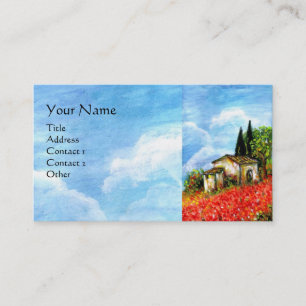 CARTE DE VISITE POPIES EN TOSCANE