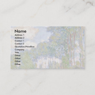 Carte De Visite Poplars Sur L'Epte Par Claude Monet