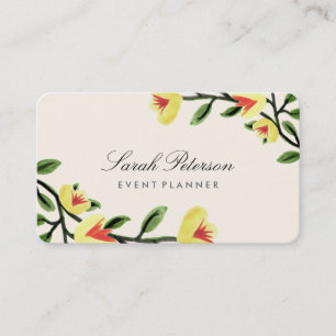 Carte De Visite Poppies jaunes