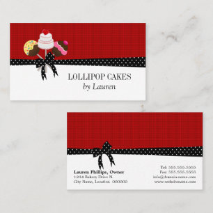 Carte De Visite Pops de gâteau rouges