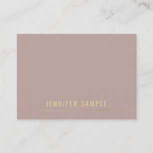 Carte De Visite Populaire Elegant Modern Gold Nom de texte Modèle
