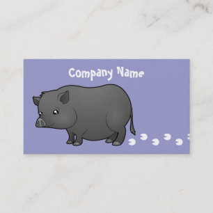 Carte De Visite Porc de miniature de bande dessinée
