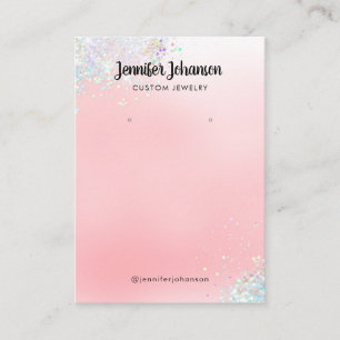 Carte De Visite Porte-bijoux en strass or rose Pochsette Rose