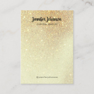 Carte De Visite Porte-bijoux minimaliste en paillettes d'or pour b
