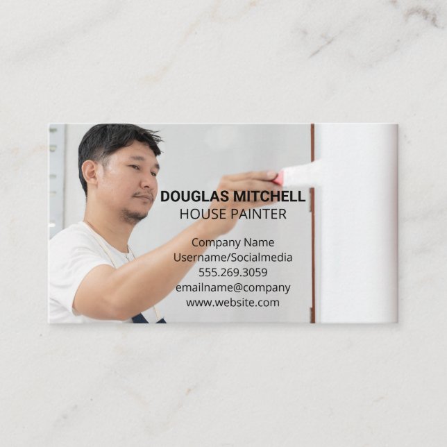Carte De Visite Porte de peinture de l'entrepreneur (Devant)