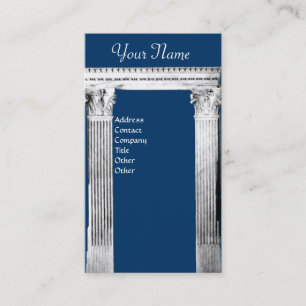 Carte De Visite PORTE DE RENAISSANCE Architecture antique Bleu
