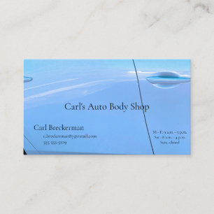 Carte De Visite Porte de voiture bleu clair