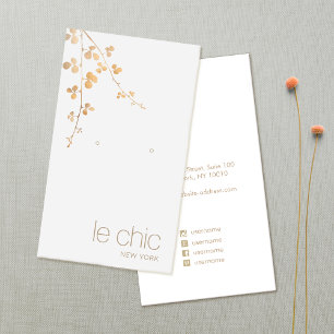 Carte De Visite Porte-oreille à main Gold Branch