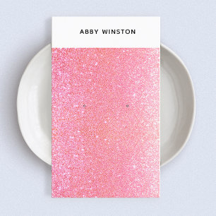 Carte De Visite Porte-oreille de Parties scintillant PInk à chaud
