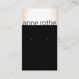 Carte De Visite Porte-oreille en or noir moderne