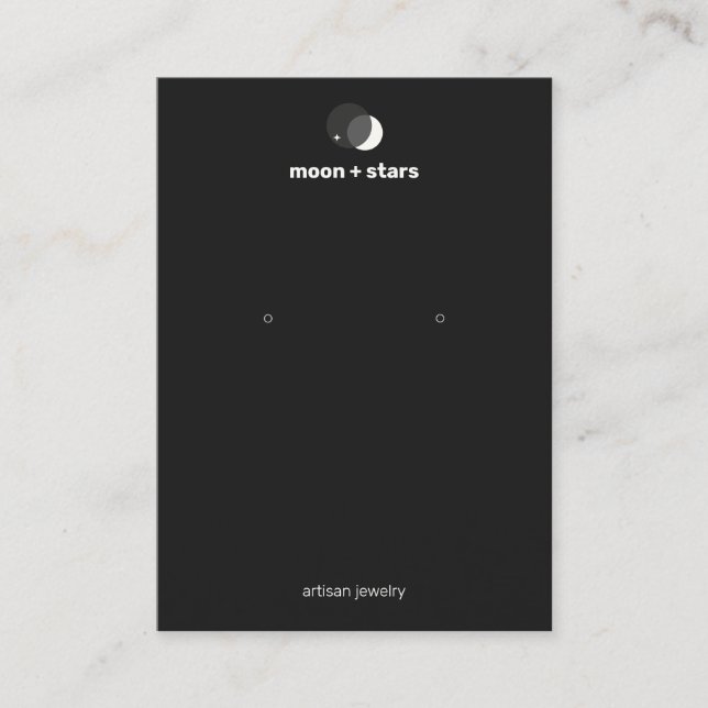 Carte De Visite Porte-oreille noir Crescent Moon (Devant)