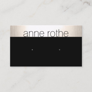 Carte De Visite Porte-oreille noir simple et élégant