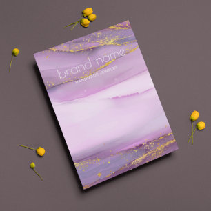 Carte De Visite Porte-oreilles Pastel Purple Gold Edges