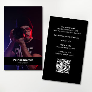 Carte De Visite Portefeuille simple et moderne QR Code Professionn