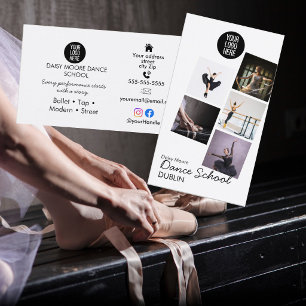 Carte De Visite Portfolio de photos d'une école de danse ballet cl