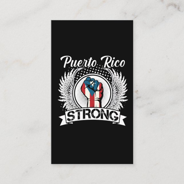 Carte De Visite Porto Rico : Un drapeau fort, un citoyen fier de B (Devant)