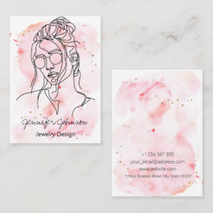 Carte de visite Portrait aquarelle