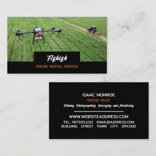 Carte De Visite Portrait de drone agricole, pilote de drone