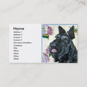 Carte De Visite Portrait de Terrier d'écossais
