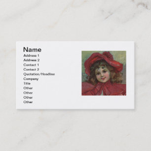 Carte De Visite Portrait d'enfant victorien de Noël avec un chapea