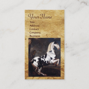 Carte De Visite Portrait d'un Piebald, Monogramme de parchemin