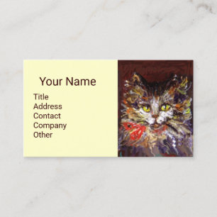 CARTE DE VISITE PORTRAIT EN CHAT DE CUISINE BROWN BLANCHE AVEC RIB