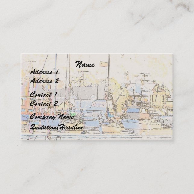 Carte de visite portuaire/voilier (Devant)