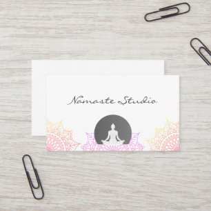 Carte De Visite Pose assise Namaste Yoga