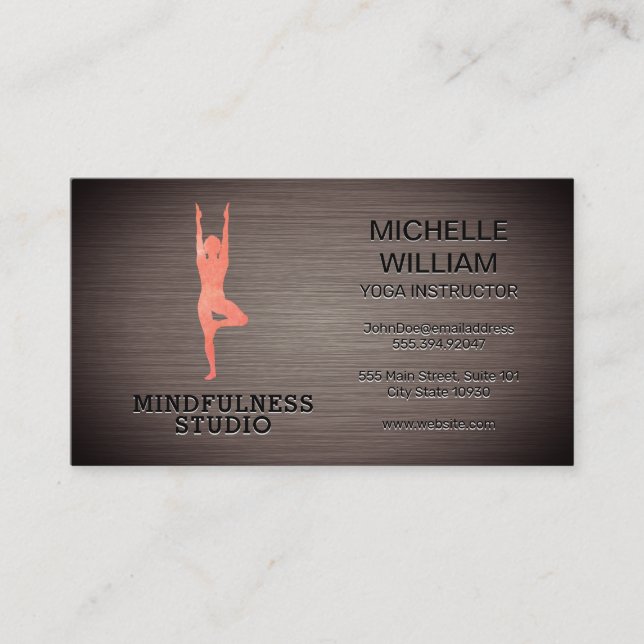 Carte De Visite pose de yoga (Devant)